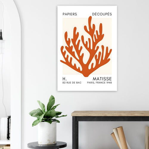 Artfulprints  Matisse – Coral harmony orange   poster 30x40 cm - vtwonen shop