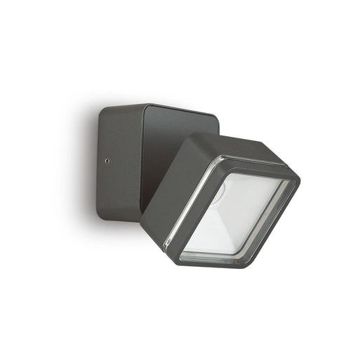 Ideal Lux OMEGA Vierkante enkele spot Antraciet IP54 4000K