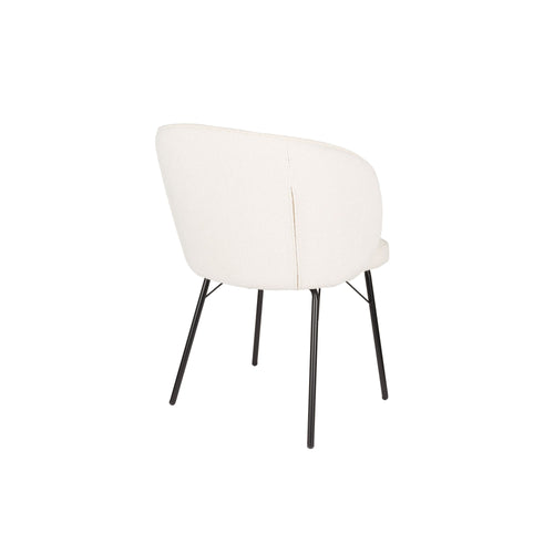 Housecraft Living Joa Eetkamerstoelen Bouclé Wit - Set van 2 - vtwonen shop