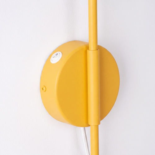Sollux Lighting Wandlamp NOX 1 geel met schakelaar - 14x61x30cm