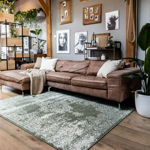 Eva Interior Vintage vloerkleed Bloom Groen - Interieur05