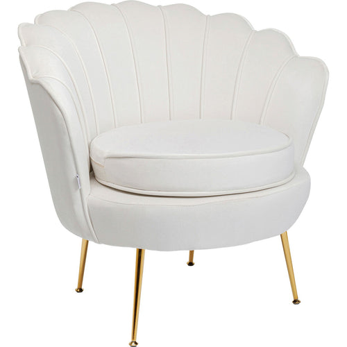Kare Design Fauteuil Water Lily fluweel creme - vtwonen shop