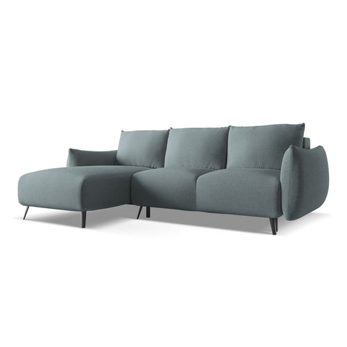 LaMiaSofa hoekbank links Genova - chenille stof - jeans - 242x162x86