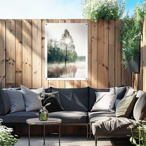 Reinders tuinposter Zon door de bomen - 80x60cm