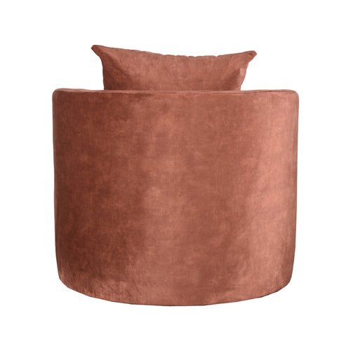 LABEL51 Fauteuil Evy - Bruin Velvet - 90x90x75cm