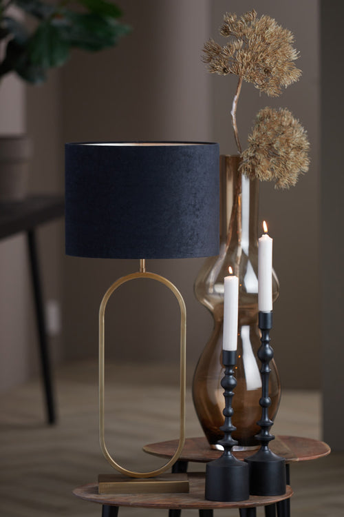 Light & Living lampenkap  - zwart - 35x35x25 cm