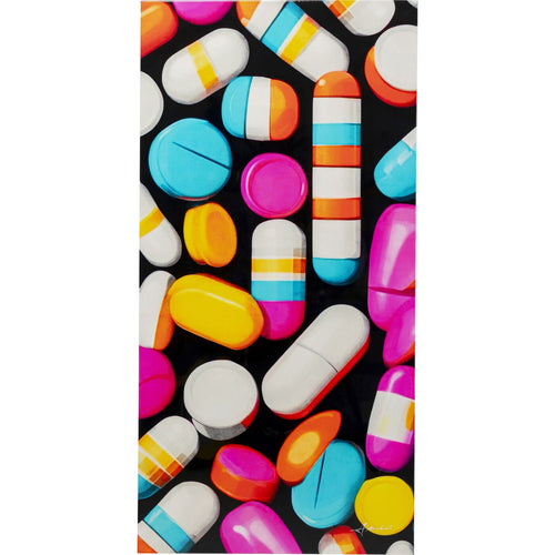 Kare Design Schilderij gestreepte capsules 70x140cm