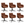 Furnhouse eetkamerstoelen armleuning Marco - Cognacbruin - Leer - Set van 6