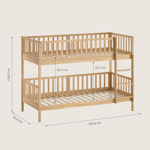 Petite Amélie Stapelbed PLUME - 90x200 cm - Grenen - naturel