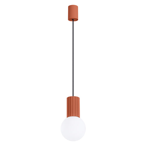 Sollux Lighting Hanglamp HALO 1 rood ochra - 12x12x120cm