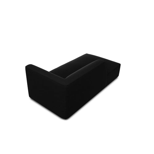 Cosmopolitan Design - Ligstoel links Siena flueel zwart - 181x93x69cm