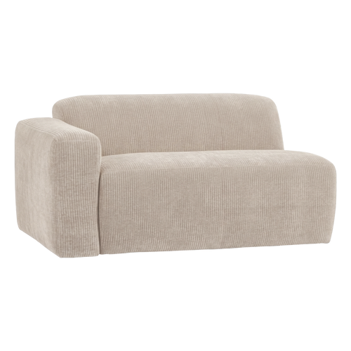 WOOOD 1,5-zits bank arm links Mojo Base - Rib - Ecru - 74x145x97