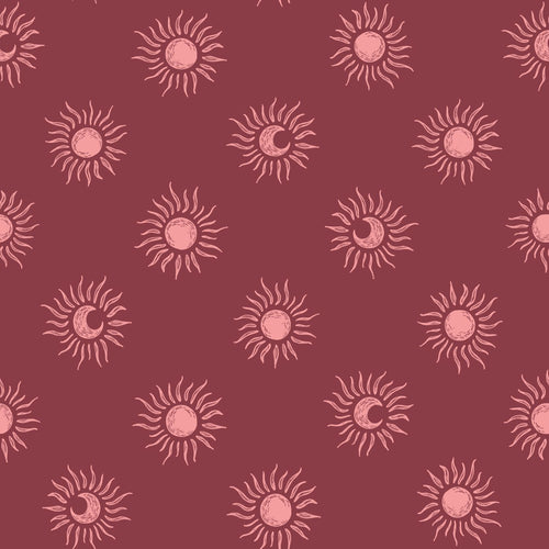 ESTAhome behang zonnetjes donker rood - 50 x 900 cm - 131777