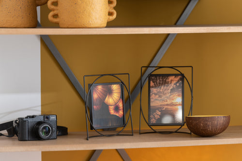 J-Line fotolijst Rechthoek - metaal/glas - donkerbruin - small - vtwonen shop