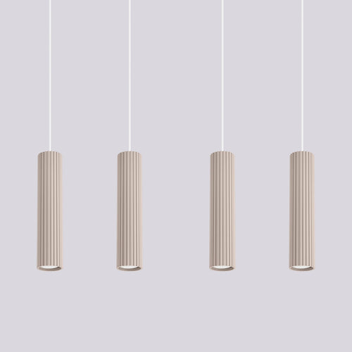 Sollux Lighting Hanglamp KARBON 4L taupe - 81x5x120cm