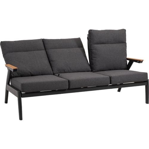 Lesli Living loveseat Florence - zwart - 190x84x94cm
