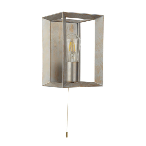 Searchlight Heaton Wandlamp Geborsteld Goud/Zilver Metaal