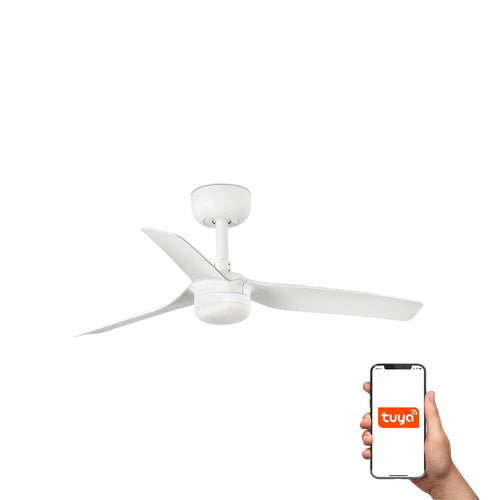 Faro Mini Mini Punt 90cm Smart LED Plafondventilator Mat Wit CCT