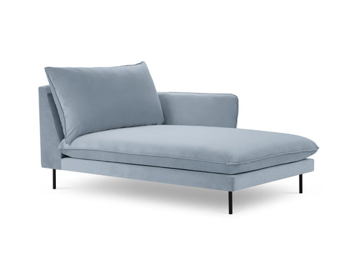 Cosmopolitan Design rechter chaise longue Vienna flueel, lichtblauw - 170x110x95cm