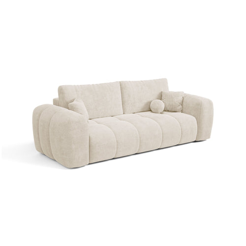 Premium Interiors - Slaapbank met opbergruimte SKY - kruisbinding crème 260cm