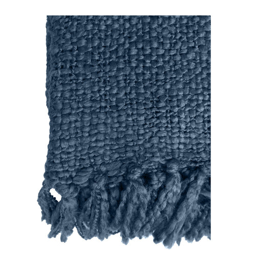 Malagoon plaid Solid - indigo blauw - 125x150cm