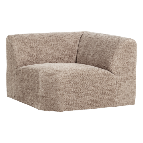 WOOOD hoekelement recht Mojo Base - Wollig - Donkerzand - 74x105x105