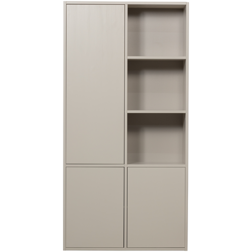 WOOOD opbergkast Meggy Links - Grenen hout - Dust/Grijs - 215x108x40 - vtwonen shop