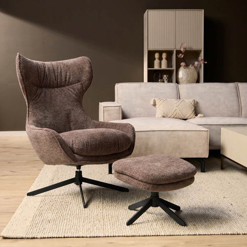 Starfurn Fauteuil Olivia - Paars Stof - 77x85x108cm
