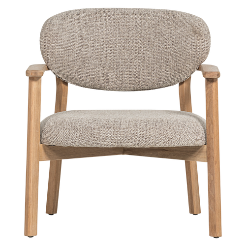 WOOOD fauteuil met houten frame Udar - Polyester - Naturel - 76x68x75