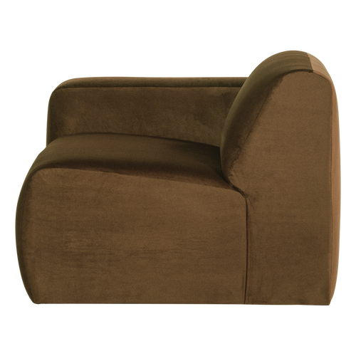WOOOD 1-zits bank arm links Mojo Base - Velvet - Honinggeel - 74x105x97