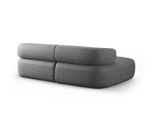 Micadoni linker hoekbank Jenny 5-zits, chenille donkergrijs - 145x200x73cm