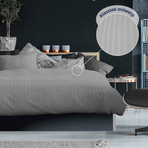 Ten Cate dekbedovertrek - 100% katoensatijn - 240x200/220 - grijs - vtwonen shop