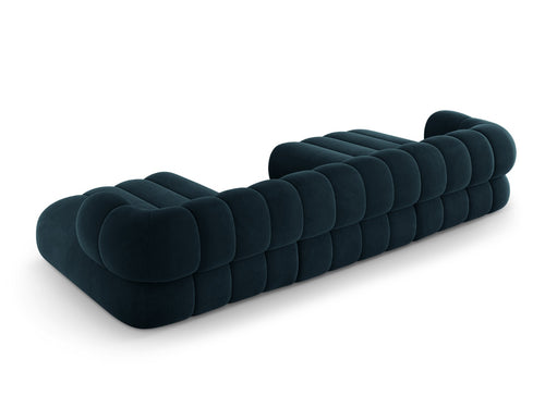 Cosmopolitan Design Panoramische bank Koge 6-zits, flueel diepe olie - 165x348x70cm