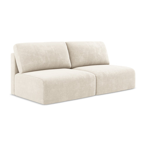 LaMiaSofa 3-zits slaapbank Ostia - chenille stof - lichtbeige - 216x102x79