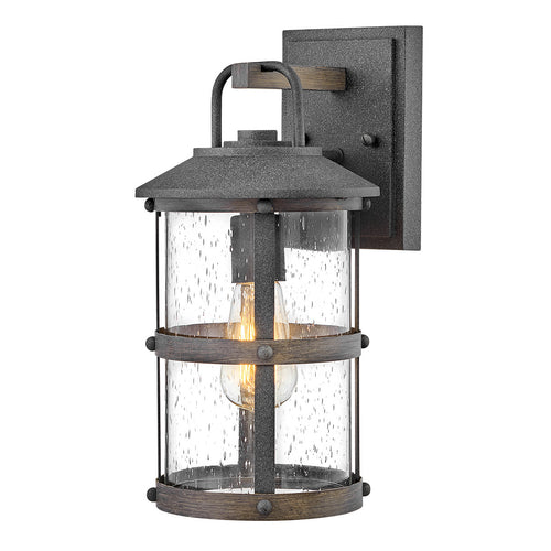 Elstead Hinkley Lakehouse Outdoor Wandlantaarn Verouderd Zink met Drijfhout Grijs, IP44