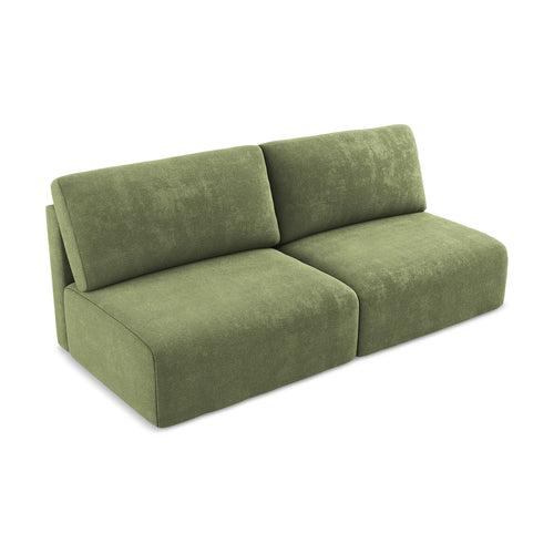 LaMiaSofa 3-zits slaapbank Ostia - chenille stof - groente - 216x102x79