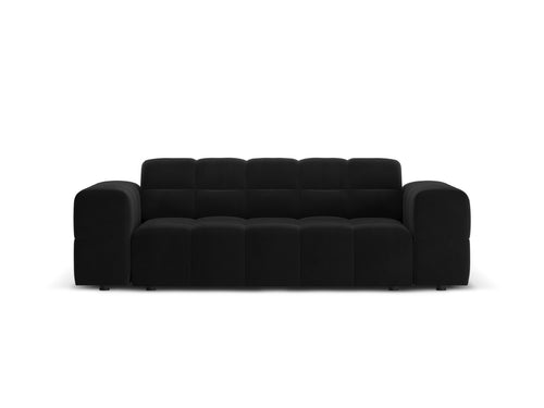 Cosmopolitan Design Bank Chicago 2-zits, flueel zwart - 102x178x78cm