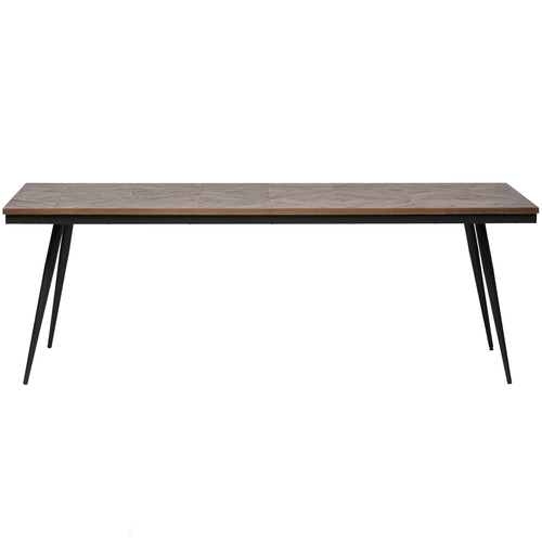 BePureHome eettafel Rhombic - Hout/Metaal - Naturel - 76x220x90 - vtwonen shop