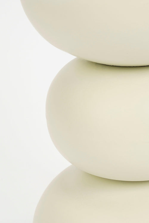 Mica Decorations Luna Bijzettafel - H46 x Ø32 cm - IJzer - Off-white - vtwonen shop