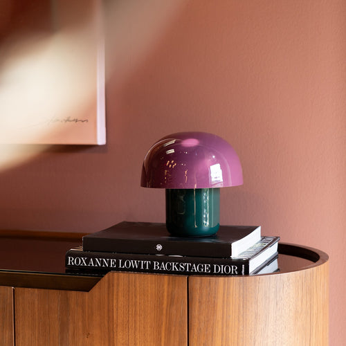 Kare Design Tafellamp Mushroom - 20cm - paars en groen - vtwonen shop