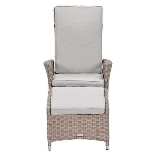 Garden Impressionsloungestoel incl. voetenbank Collin vintage willow