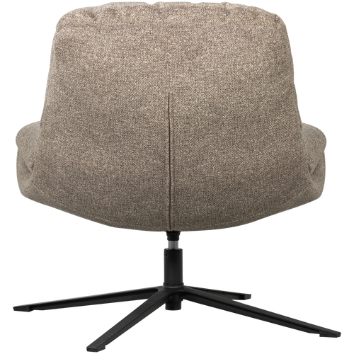 WOOOD draaifauteuil Arve - Bedrukte Stof - Naturel Melange - 86x82x87