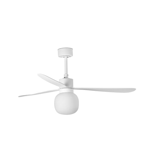 Faro Amelia Grote Ball Led Witte Plafondventilator 20W 2700K, 6 Snelheden