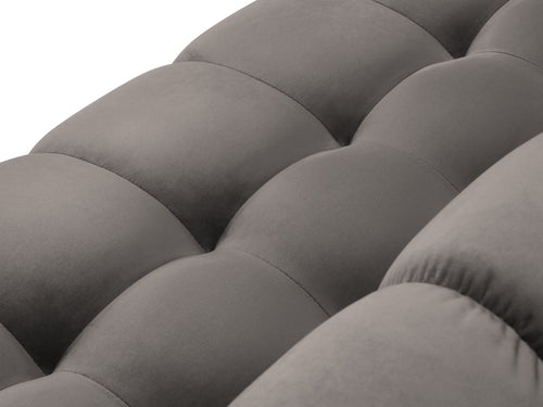 Cosmopolitan Design Symmetrische hoekbank Bali 6-zits, flueel, lichtgrijs - 256x256x75cm
