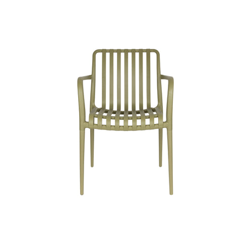 Housecraft Living Amae Tuinstoel Armleuning Kunststof Groen - Set van 4