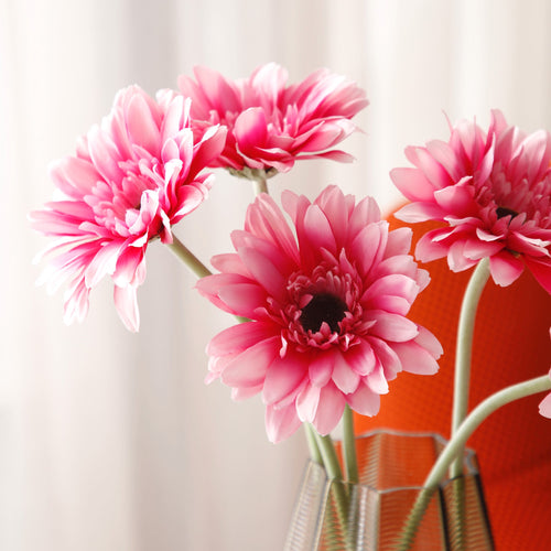 Sia Deco Gerbera Steel Kunstmatig - roze - H59 - vtwonen shop