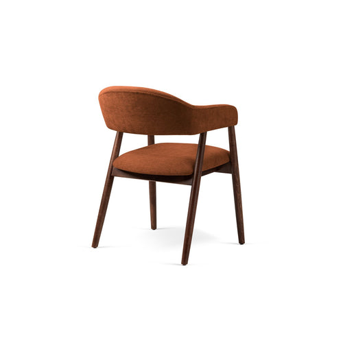 Set van 2 stoelen Adra chenille oranje - 59x56x77cm