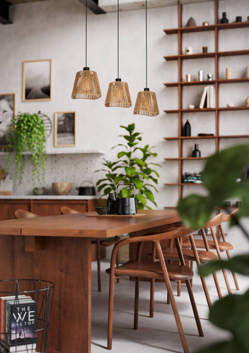 EGLO hanglamp Lavister - e27 - papier/staal - zwart/bruin - vtwonen shop