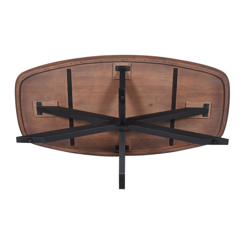 StarFurn Eettafel Madison - Deens Ovaal Walnoot/Zwart - 160x90x76cm