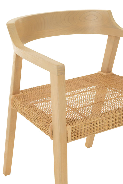 J-Line stoel Emma - hout - naturel